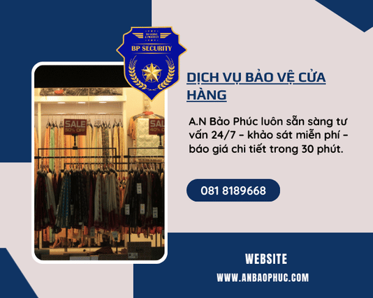 Dịch vụ Bảo vệ cửa hàng