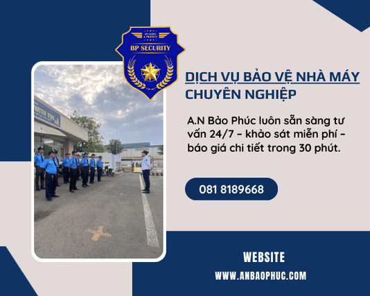 Dịch vụ Bảo vệ nhà máy